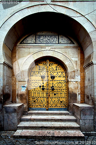 Image of closed  door