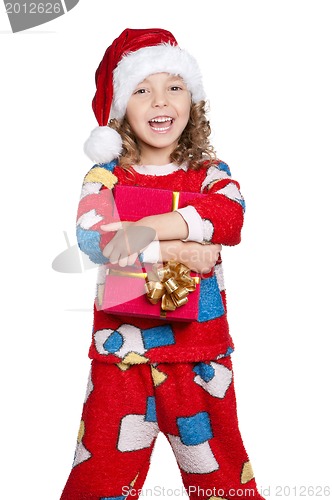 Image of Little girl in pajamas