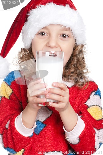 Image of Little girl in pajamas