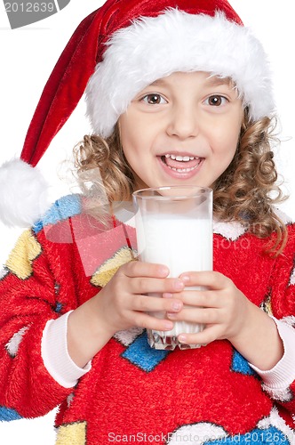 Image of Little girl in pajamas