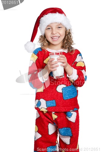 Image of Little girl in pajamas