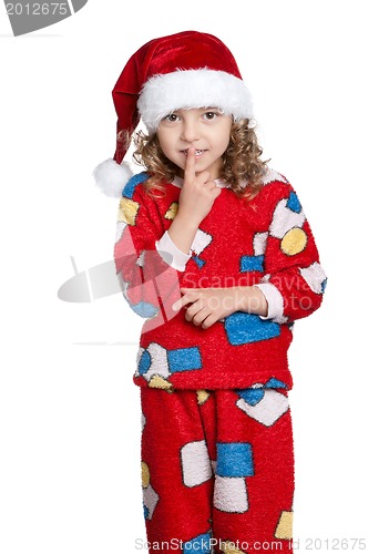 Image of Little girl in pajamas