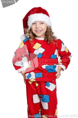 Image of Little girl in pajamas