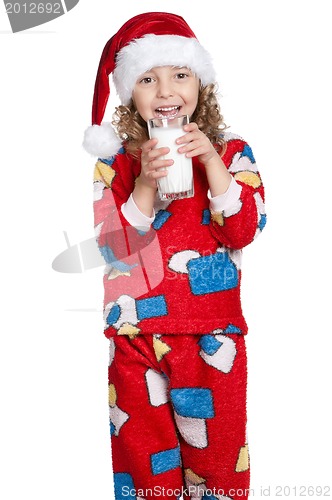 Image of Little girl in pajamas