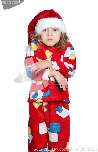 Image of Little girl in pajamas