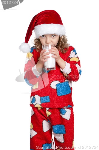 Image of Little girl in pajamas