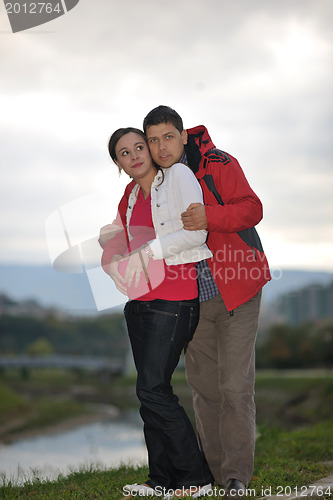 Image of happy couple outdoor