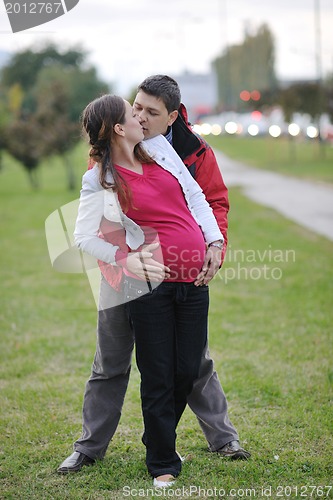 Image of happy couple outdoor