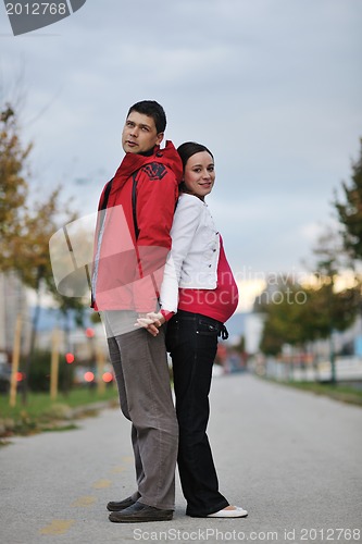 Image of happy couple outdoor