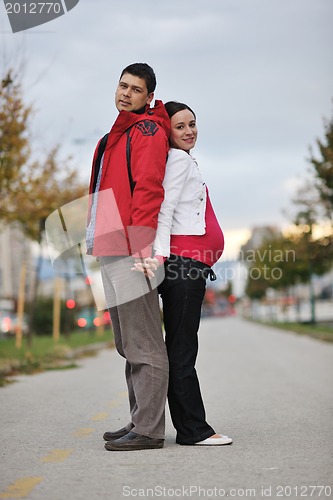 Image of happy couple outdoor