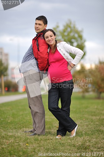 Image of happy couple outdoor