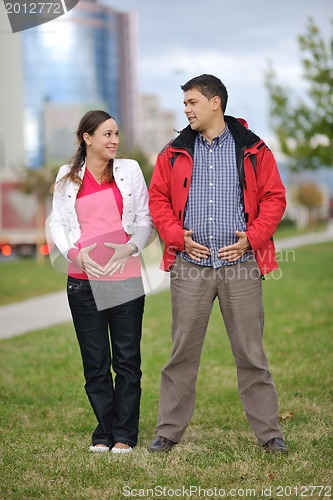 Image of happy couple outdoor