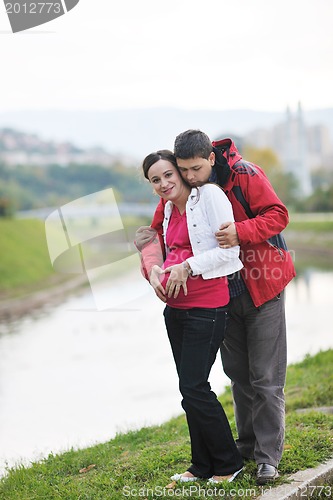 Image of happy couple outdoor