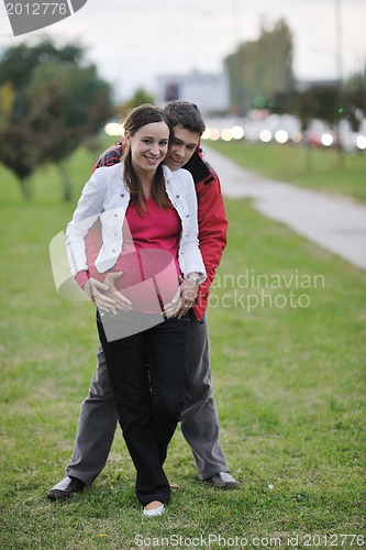 Image of happy couple outdoor