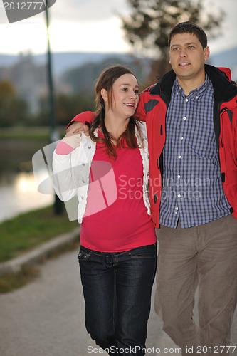 Image of happy couple outdoor