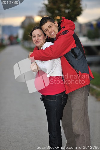Image of happy couple outdoor