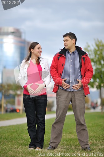 Image of happy couple outdoor
