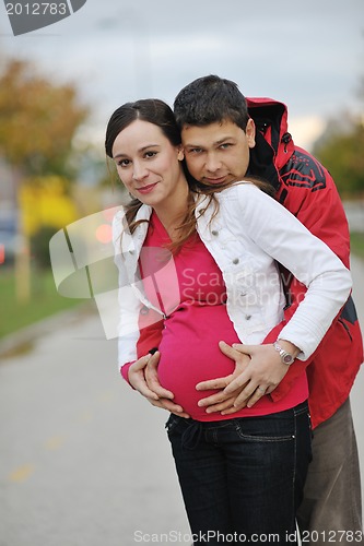 Image of happy couple outdoor