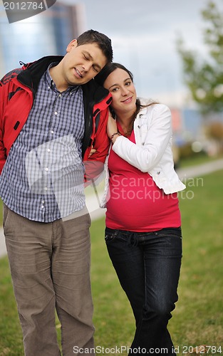 Image of happy couple outdoor