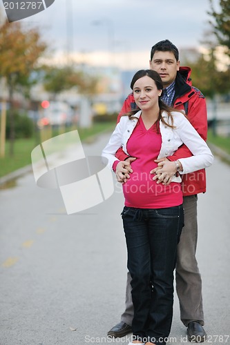 Image of happy couple outdoor