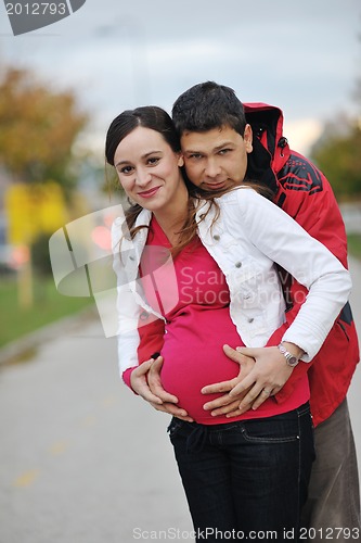 Image of happy couple outdoor