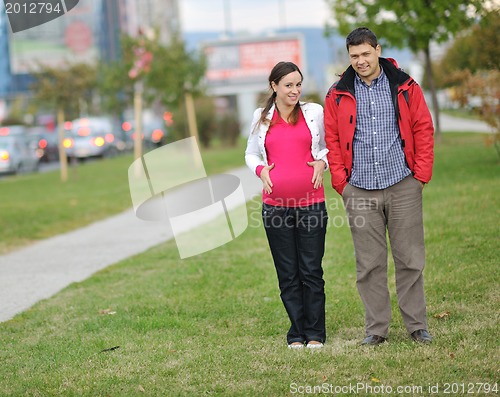 Image of happy couple outdoor