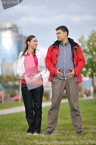 Image of happy couple outdoor