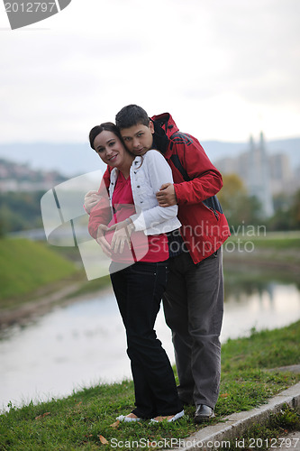 Image of happy couple outdoor