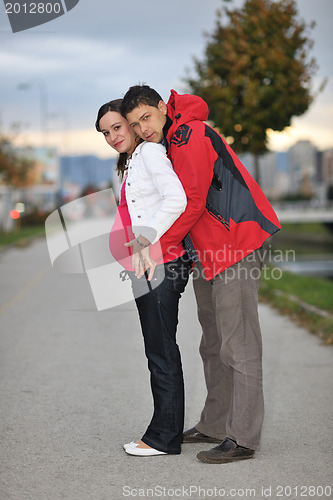 Image of happy couple outdoor