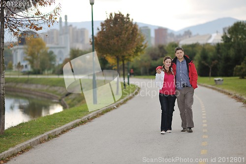 Image of happy couple outdoor