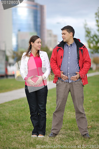 Image of happy couple outdoor