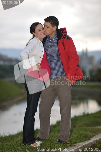 Image of happy couple outdoor