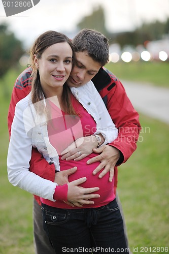 Image of happy couple outdoor