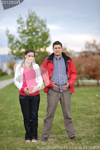 Image of happy couple outdoor