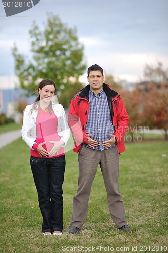 Image of happy couple outdoor