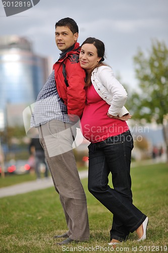 Image of happy couple outdoor