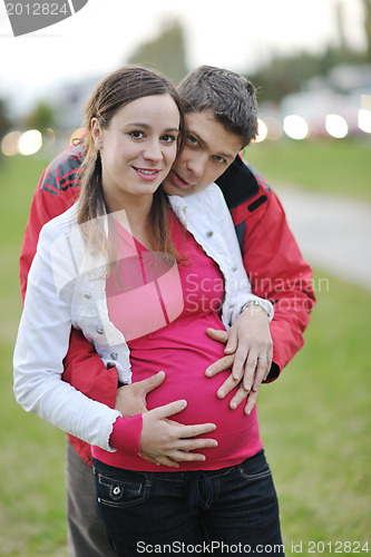 Image of happy couple outdoor