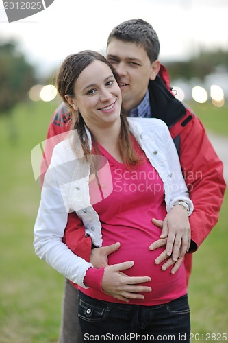 Image of happy couple outdoor