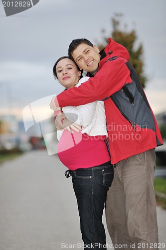 Image of happy couple outdoor