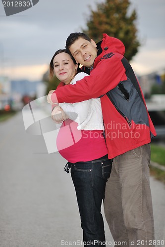 Image of happy couple outdoor