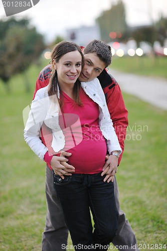 Image of happy couple outdoor