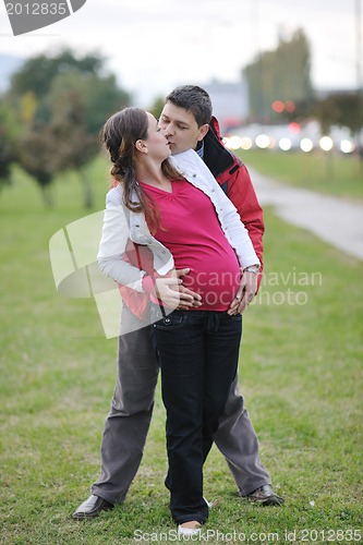 Image of happy couple outdoor