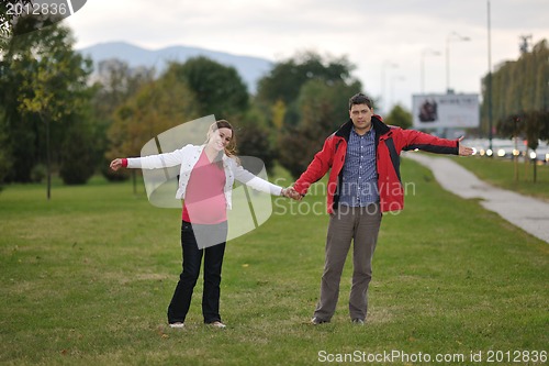 Image of happy couple outdoor