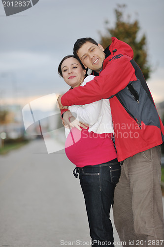 Image of happy couple outdoor