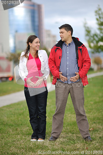 Image of happy couple outdoor