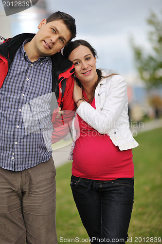 Image of happy couple outdoor