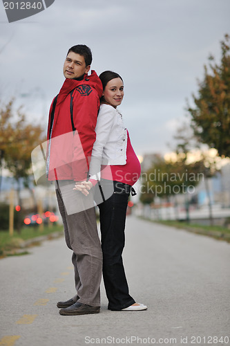 Image of happy couple outdoor