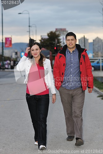 Image of happy couple outdoor