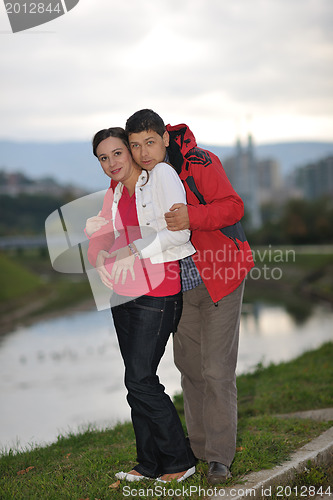 Image of happy couple outdoor