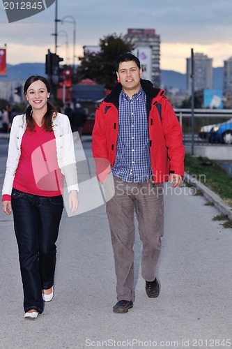 Image of happy couple outdoor